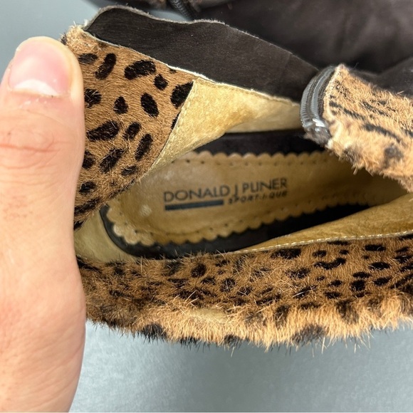 Donald J Pliner Suede Leopard Print Boots - Picture 4 of 9